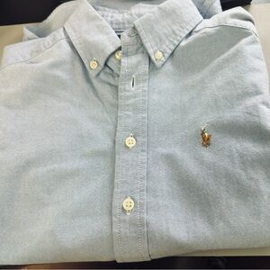 Ralph Lauren Custom Fit Oxford Button Down Shirt Size 8 Big kids